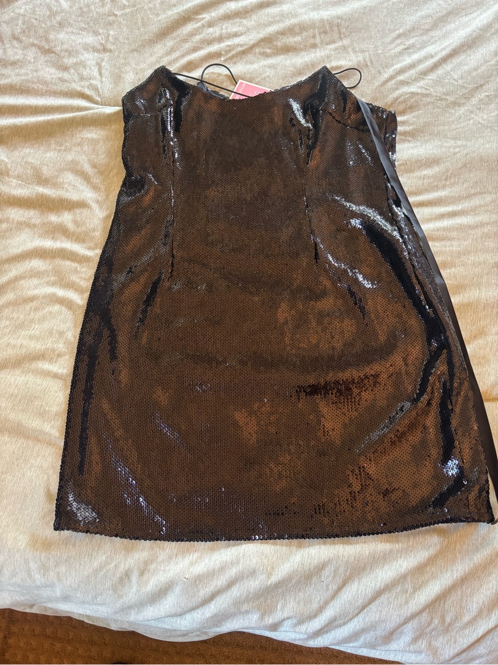 PrettyLittleThing Black Sequin Mini Dress